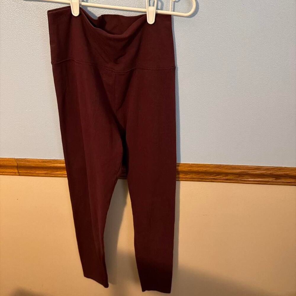 OFFLINE by Aerie High Waisted Leggings Burgundy Size Large